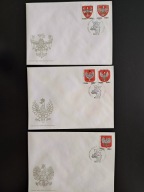 Historia Orła Białego - komplet 3 FDC ze znaczkami Fi 3272 - Fi 3276