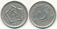 Pakistan 5 Rupees - 2004r ... Monety