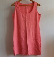 Krótka sukienka bez rękawów Esmara 38 koralowa bawełna basic (668)