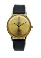 ZŁOCONY MĘSKI ZEGAREK POLJOT DE LUXE 23J LATA 60-TE - ZŁOTA TARCZA - UNIKAT