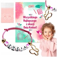 PREZENT NA DZIEŃ KOBIET BRANSOLETKA IMIĘ DLA DZIEWCZYNKI CÓRKI NASTOLATKI