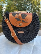 Torebka oreo ręcznie wykonana na szydełku. Na prezent