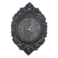 Zegar ścienny czarny retro – ozdobny vintage goth pałacowy styl