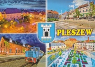 PLESZEW - RYNEK - RATUSZ - FONTANNA - HERB
