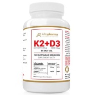 Altopharma K2 MK-7 z NATTO 200mcg + D3 4000IU 100mcg, 120 kaps.