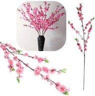 Gałązka Dekoracyjna Kwiat Wiśni Brzoskwini 120 cm Sztuczne Kwiaty do Wazonu