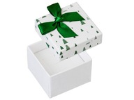 Pudełko Prezentowe w Choinki na Biżuterię Opakowanie Ozdobne Prezent Święta