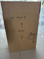 Karton klapowy 570x440x250 mm waga ok 500 g pudełko kartonowe-30 sztuk