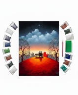 Diamond Painting Haft Diamentowy 40×30 cm – Widok Para Zakochani Obraz DIY