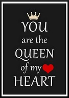 A2 PLAKAT NA WALENTYNKI PREZENT *YOU ARE THE QUEEN OF MY HEART*