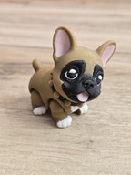 Breloczek Buldog Francuski 3d - Brelok Druk3d fidget Keychain mixGadzet