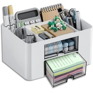 ORGANIZER PRZYBORNIK NA BIURKO Z SZUFLADAMI SZKATUŁKA KOSMETYKI ELEGANCKI