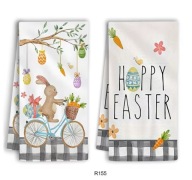 Ręcznik do rąk ścierka kuchenna zestaw 2szt WIELKANOC ZAJĄCZEK PISANKI R155