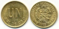 Peru 1 Sol de Oro - 1975r ... Monety