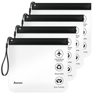 4x Przezroczyste Torby Do Samolotu | Idealna do Podróży|Lotnicza | 20x20 cm