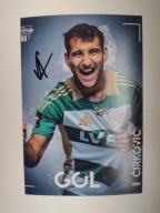 Zdjęcie 10x15 autograf Lechia Gdańsk sezon 2025/26 Gol Aleksandar Cirković