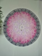 Dekoracje ścienne. Mandala wykonana na szydełku