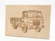 Ciężarówka STAR 200, wywrotka, grawerowana na sklejce, rozmiar A4