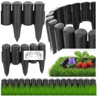 POLSKA SOLIDNA PALISADA OGRODOWA OBRZEŻE TRAWNIKOWE OGRODOWE - ANTRACYT