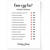 Ankieta weselna ślubna ankiety wesele ślub PDF