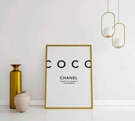 Grafika ścienna, plakat na ścianę napis "COCO CHANEL" (różne wzory) 40x50cm