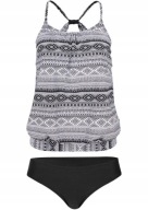 24185 STRÓJ KĄPIELOWY TANKINI komplet 2 częściowy TOP + MAJTKI 48 4XL