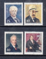 NIEMCY / BERLIN ZACHODNI Mi 401,434,440,452 LUDZIE 4 x seria z 1971/1973