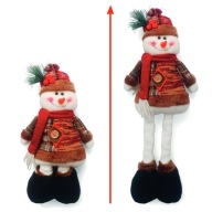 BAŁWANEK ŚWIATECZNY teleskopowe nogi figurka Boże Narodzenie 36-50x21 cm