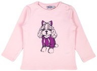 RÓŻOWA BLUZA BLUZKA DZIEWCZĘCA DZIECIĘCY T-SHIRT DLA DZIEWCZYNKI 92 cm 2+