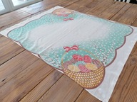 WIELKANOCNY OBRUS SERWETA BAZIE PISANKI KOSZ 73 x 94