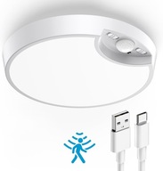 Akumulatorowa lampa sufitowa LED czujnik ruchu 260lm 6500 K regulowana 19cm