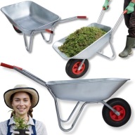 TACZKA OGRODOWA BUDOWLANA METALOWA OCYNKOWA LEKKA MOCNA 120L WÓZEK OGRODOWY