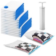 WORKI PRÓŻNIOWE Na Ubrania Pościel ZESTAW 14 SZTUK 5 ROZMIARÓW + POMPKA