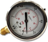 WAKUOMETR MANOMETR HYDRAULICZNY -1 do 0 BAR DOLNY