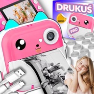 DRUKARKA TERMICZNA DRUKUŚ 3.0 PRO APARAT FOTOGRAFICZNY DO ZDJĘĆ + 11 ROLEK