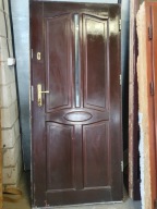 DRZWI Zewnętrzne Drewniane Sosnowe Wejściowe 99x219cm