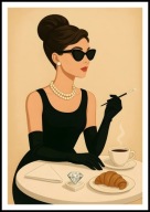 A2 PLAKAT OBRAZ PLAKAT AUDREY HEPBURN ŚNIADANIE U TIFFANY'EGO FILM KINO