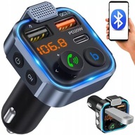 TRANSMITER BLUETOOTH SAMOCHODOWY FM USB 3.0A + 1.0A QC USB-C ŁADOWARKA MP3