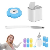 JEDNORAZOWA SZCZOTKA DO WC Z WYMIENNYMI KOŃCÓWKAMI GĄBKAMI TOALETY + WKŁADY