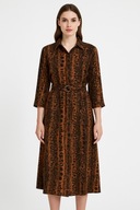 Primark sukienka midi wzór zwierzęcy XL 42 jesienna prosta casual