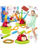 Gra Zręcznościowa 3w1 Wyrzutnia Rakiet Skakanka Rzut do Celu WOOPIE