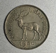 Mauritius 1/2 rupii, 1950r. BCM