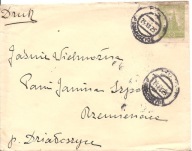 DZIAŁOSZYCE -koperta -obieg 1925 rok