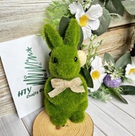 Wielkanocna dekoracja dom ogród – królik z mchu 17 cm