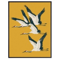 Orientalne Żurawie – Wyjątkowa Dekoracja do Salonu – Harmonia i Spokój