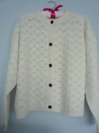 ZARRRA SWETER OVERSIZE ecru ALPACA WOOL M 38 40