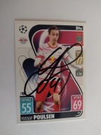 Karta topps mach attax autograf RB Leipzig Champions League Yussuf Poulsen