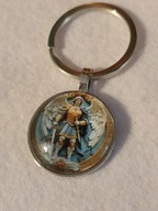 Śliczny breloczek do kluczy ze św. Michałem