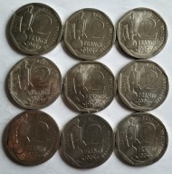 Moneta Francja 2 franki 1995 Śmierć Ludwika Pasteura