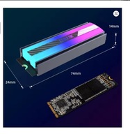 Radiator 5V 3pin ARGB SSD M.2 2280 – aluminiowy cooler z aRGB do PC